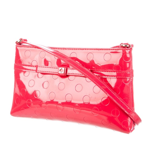 Last 1 ♠️ Kate Spade Camellia Street Amy Red Vinyl Cross Body Bag - Picture 5 of 7